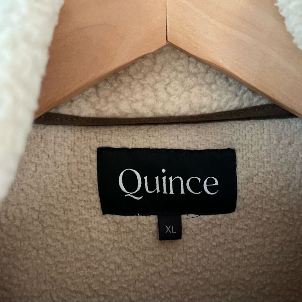 Quince full zip fleece jacket men’s size xl beige - Picture 3 of 9